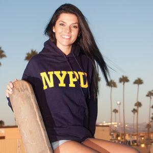 NYPD Embossed Hooded Sweatshirt unisex hoodie NWT